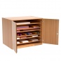 Papierschrank,  90 cm hoch, 111x81 cm (B/T), 6 Böden, 2 Türen, 